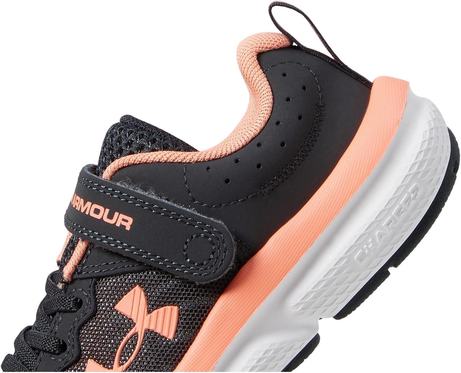 imageUnder Armour Girls Pre School Assert 10 Alternate Closure Sneaker103 AnthraciteWhiteFlare Orange