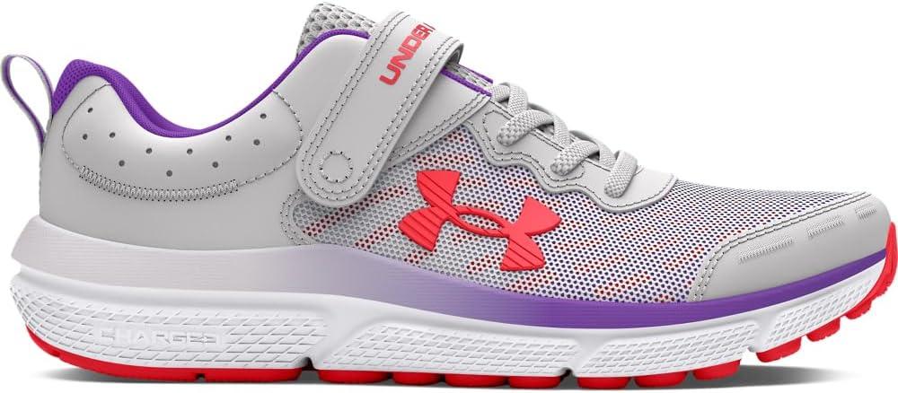 imageUnder Armour Girls Pre School Assert 10 Alternate Closure Sneaker104 Distant GrayLavishRacer Red