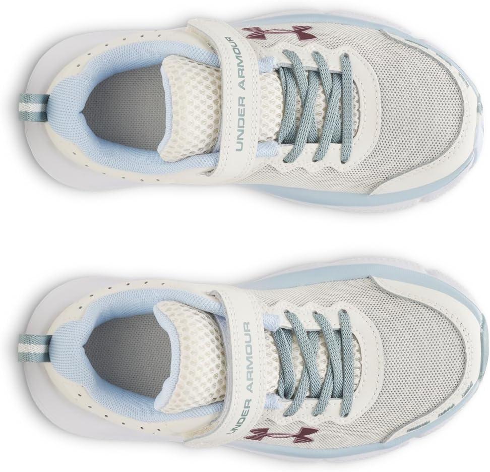 imageUnder Armour Girls Pre School Assert 10 Alternate Closure Sneaker279 StoneNimbus BlueMetallic Tourmaline Pink