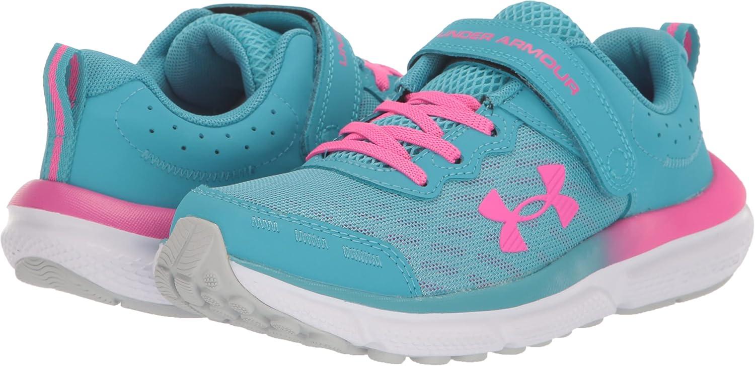imageUnder Armour Girls Pre School Assert 10 Alternate Closure Sneaker400 Glacier BlueHalo GrayRebel Pink