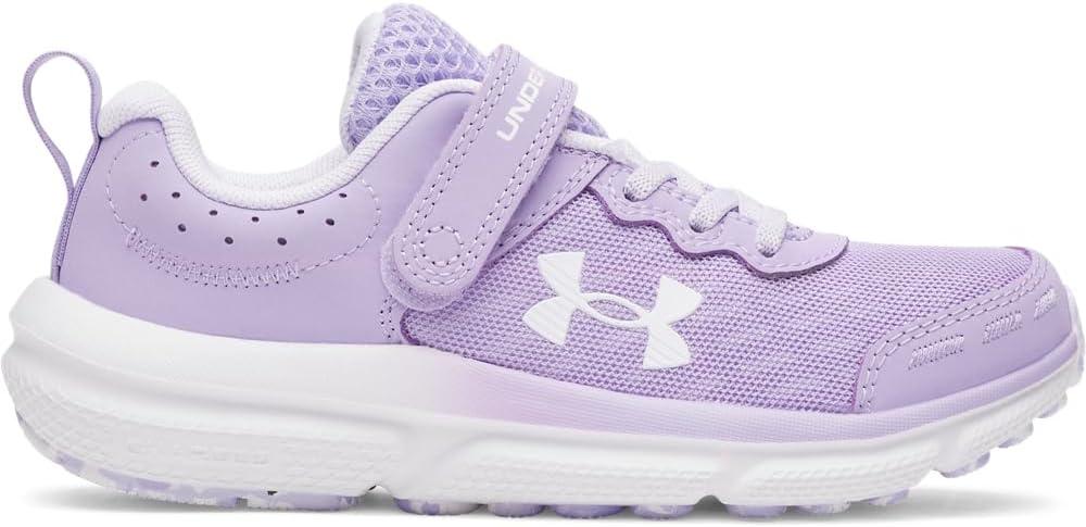imageUnder Armour Girls Pre School Assert 10 Alternate Closure Sneaker538 TransparentSalt PurpleWhite