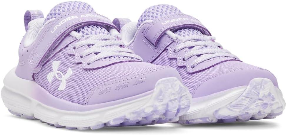imageUnder Armour Girls Pre School Assert 10 Alternate Closure Sneaker538 TransparentSalt PurpleWhite
