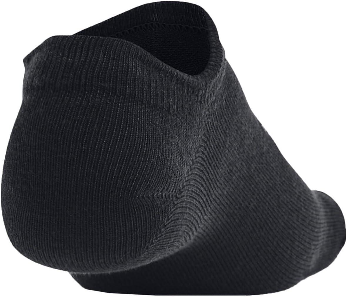 imageUnder Armour Kids Essential 20 Lightweight No Show Socks 6Pack001 Black  Black  Castlerock