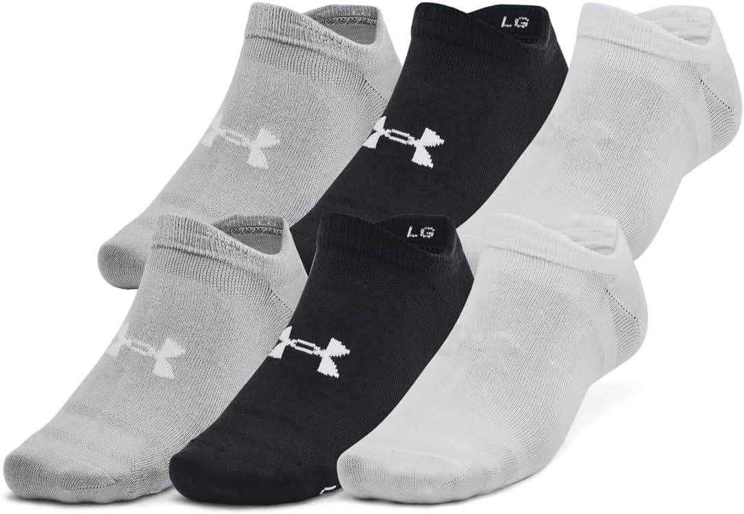 imageUnder Armour Kids Essential 20 Lightweight No Show Socks 6Pack002 Black  Black  Halo Gray