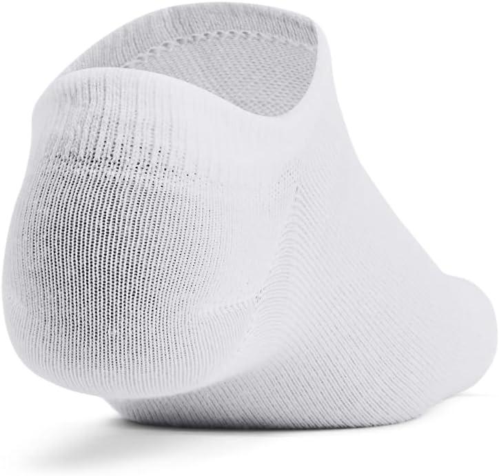 imageUnder Armour Kids Essential 20 Lightweight No Show Socks 6Pack100 White  White  Halo Gray