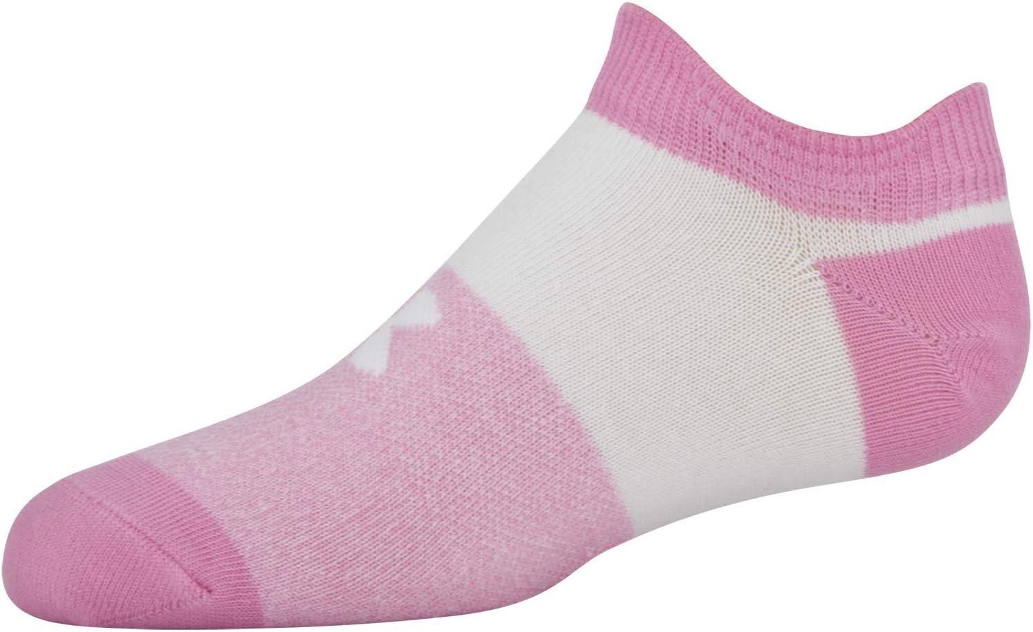 imageUnder Armour Kids Essential 20 Lightweight No Show Socks 6PackLipstick Pink Assorted