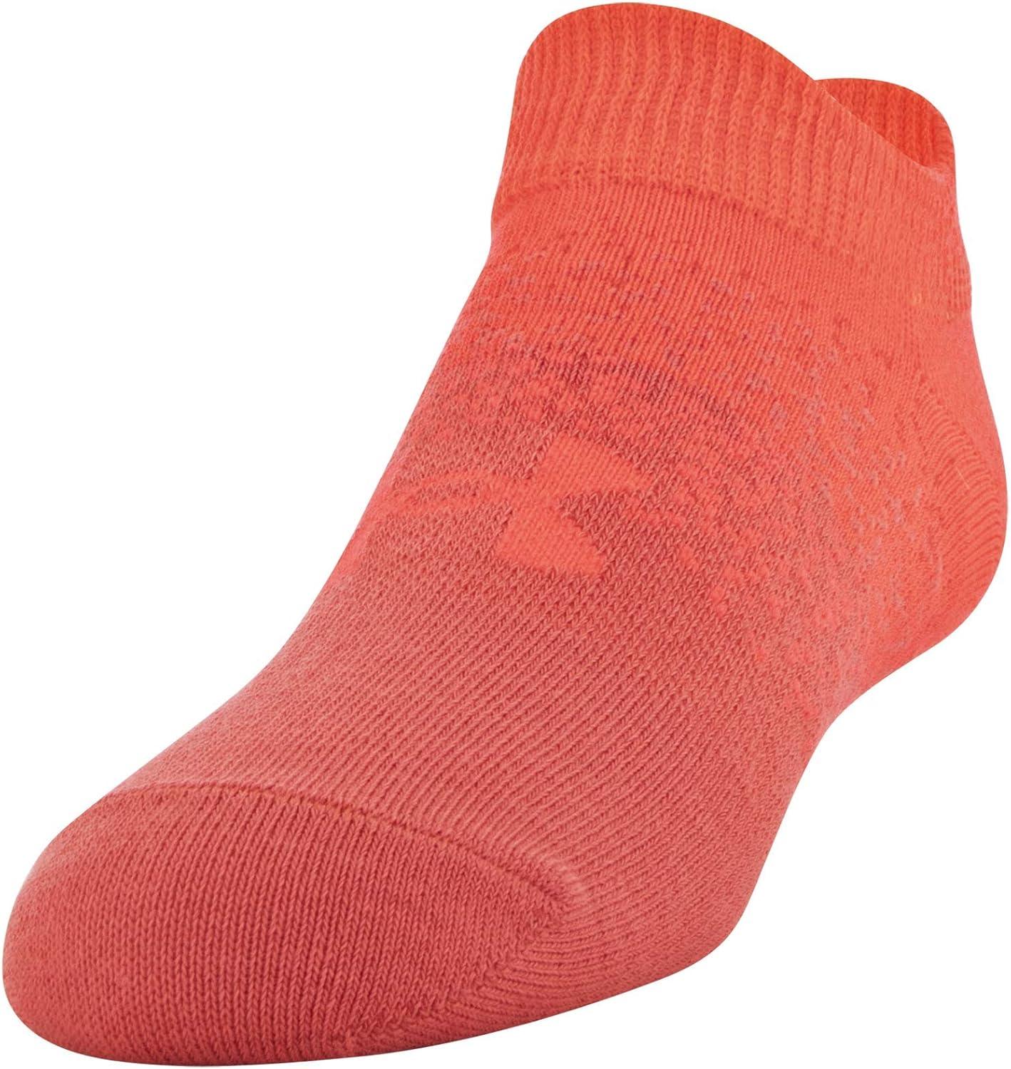 imageUnder Armour Kids Essential 20 Lightweight No Show Socks 6PackWhite Daiquiri Red Assorted
