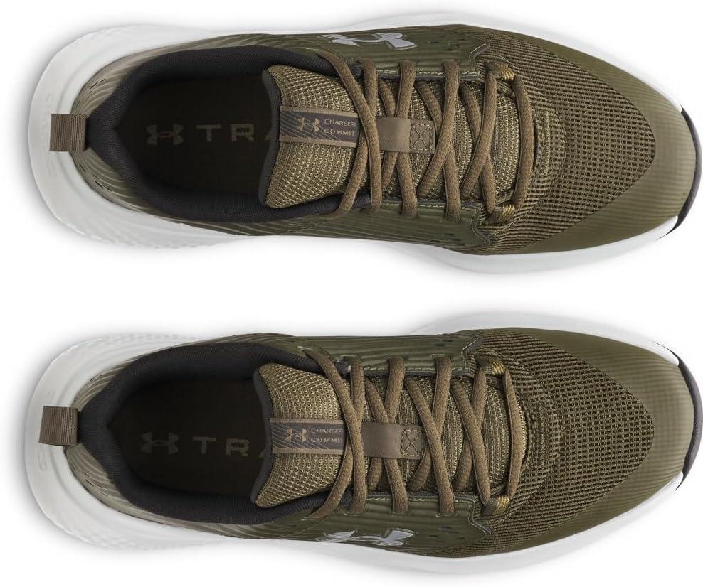 imageUnder Armour Mens Charged Commit Trainer 4 Sneaker308 Expedition GreenHalo GraySteel