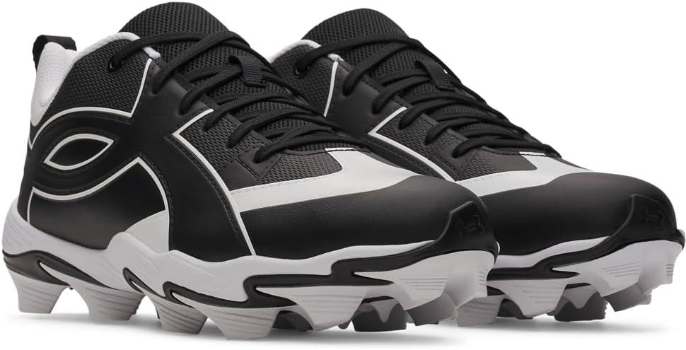 imageUnder Armour Mens Leadoff Icon Low Rm Baseball Cleats Sneaker001 BlackWhiteBlack