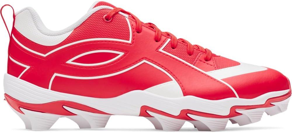 imageUnder Armour Mens Leadoff Icon Low Rm Baseball Cleats Sneaker600 RedWhiteRed