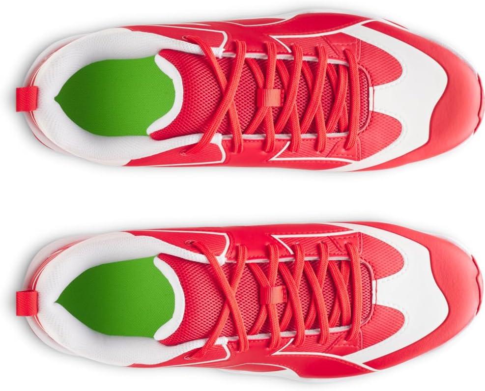 imageUnder Armour Mens Leadoff Icon Low Rm Baseball Cleats Sneaker600 RedWhiteRed