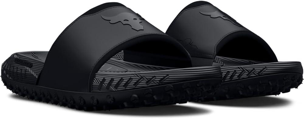 imageUnder Armour Mens Project Rock 3 Slide Sandals001 BlackBlackPitch Gray