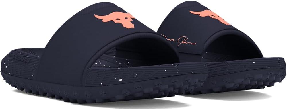imageUnder Armour Mens Project Rock 3 Slide Sandals403 Midnight NavyMidnight NavyFlare Orange