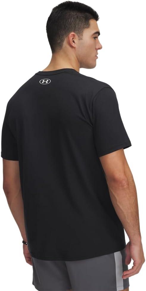 imageUnder Armour Mens Project Rock Metal Short Sleeve T Shirt001 Black   White Clay