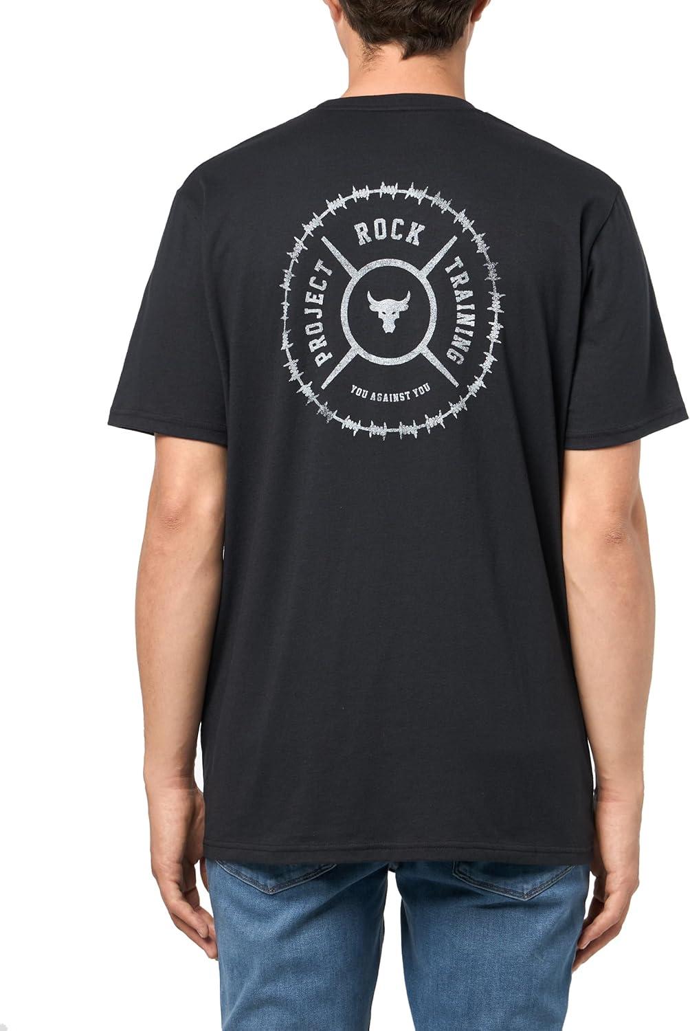 imageUnder Armour Mens Project Rock Wire Short Sleeve T Shirt001 Black  White Clay  White