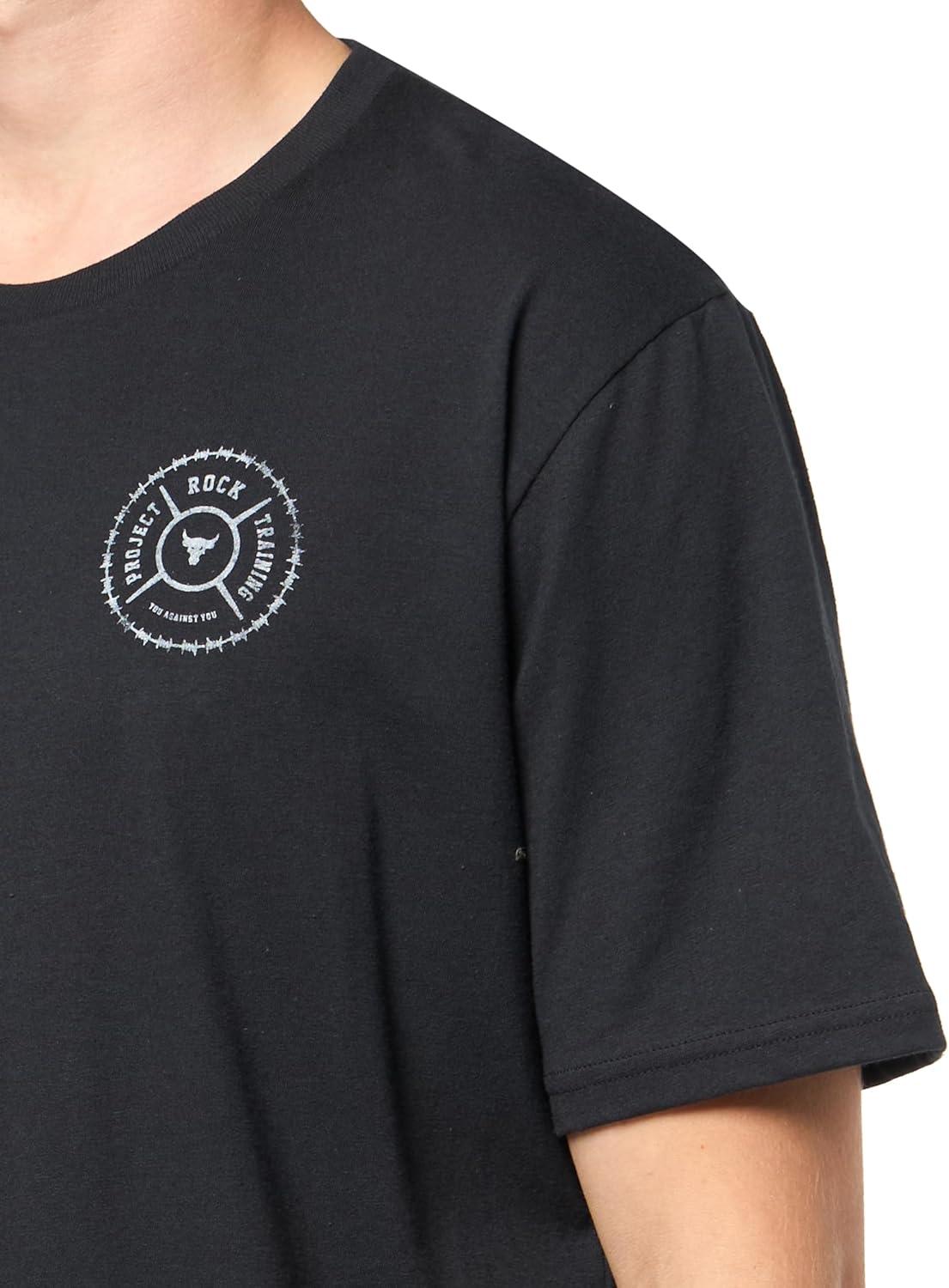 imageUnder Armour Mens Project Rock Wire Short Sleeve T Shirt001 Black  White Clay  White