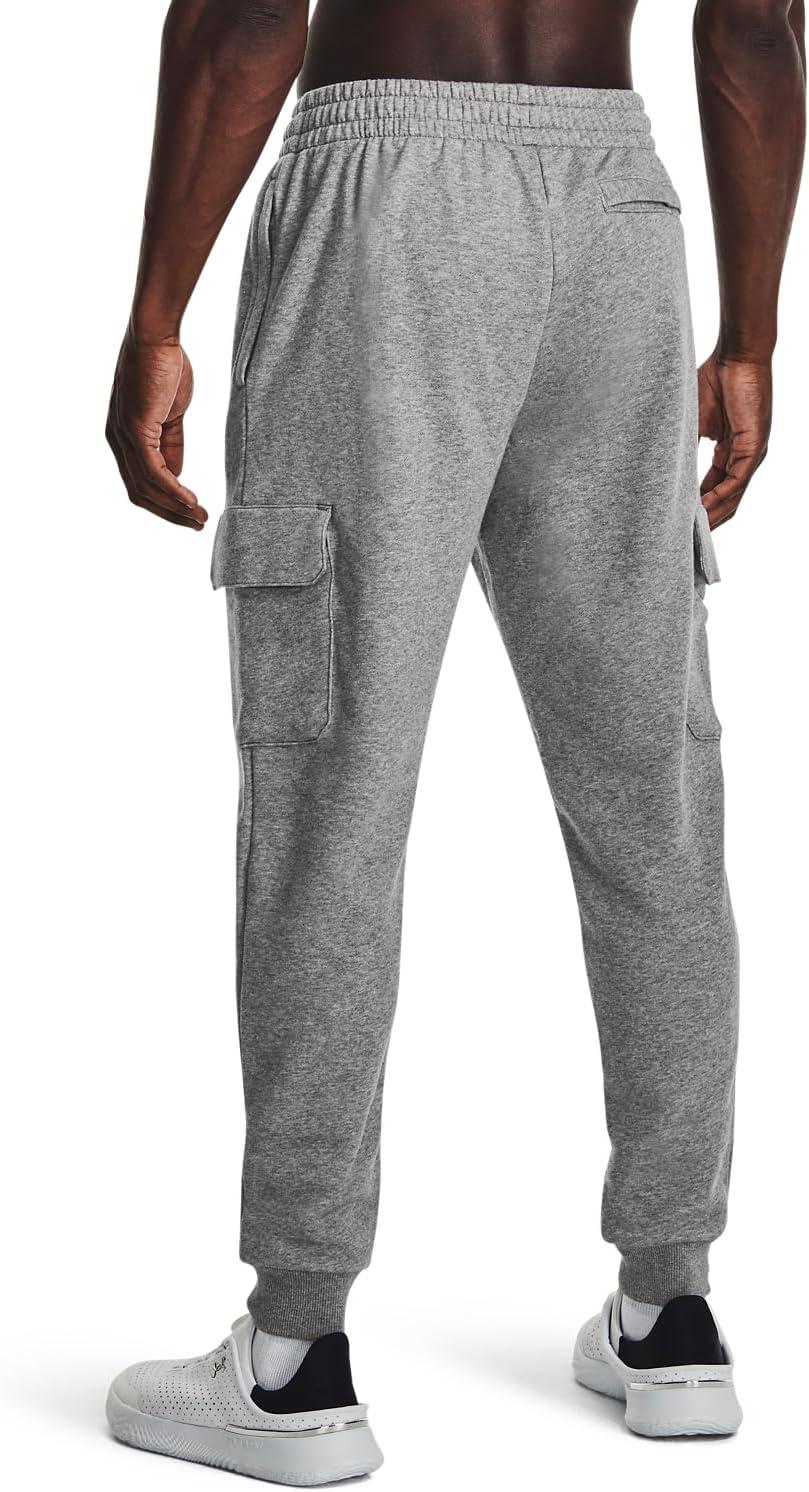 imageUnder Armour Mens Rival Fleece Cargo Jogger026 Castlerock Light Heather   White