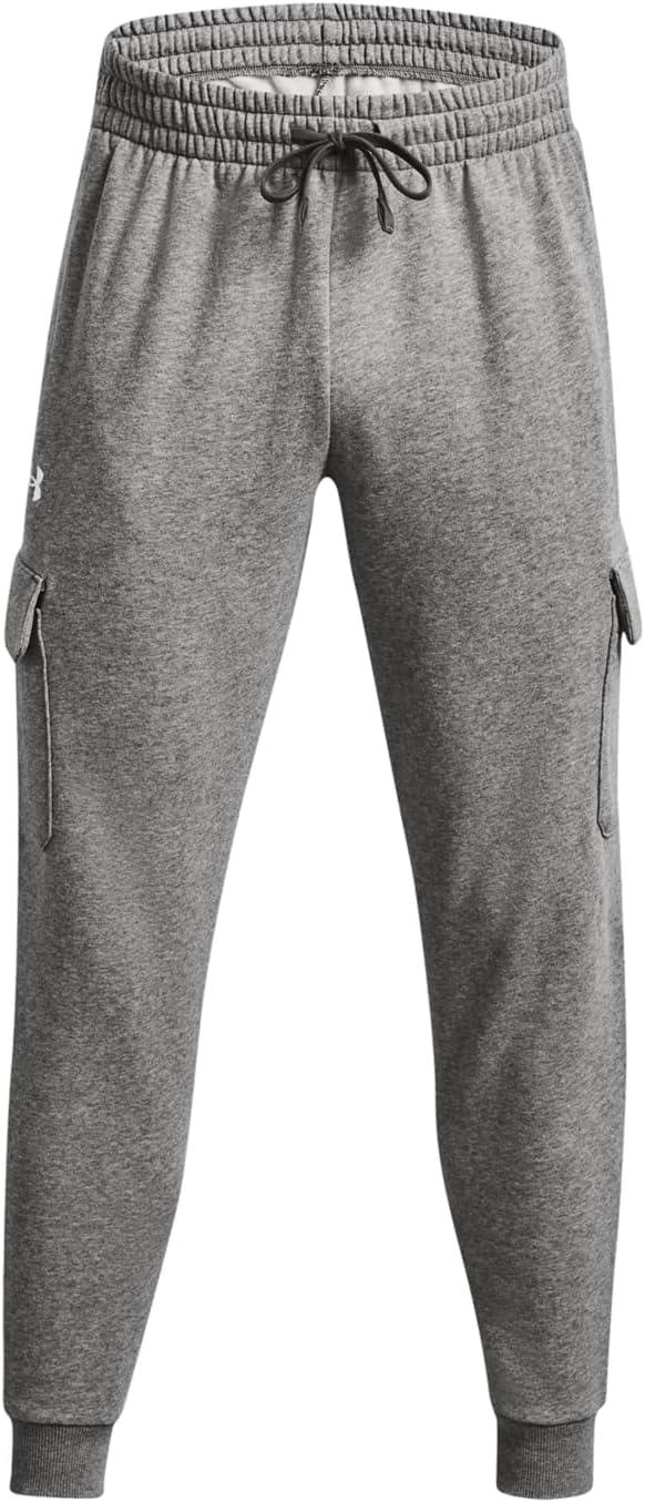 imageUnder Armour Mens Rival Fleece Cargo Jogger026 Castlerock Light Heather   White
