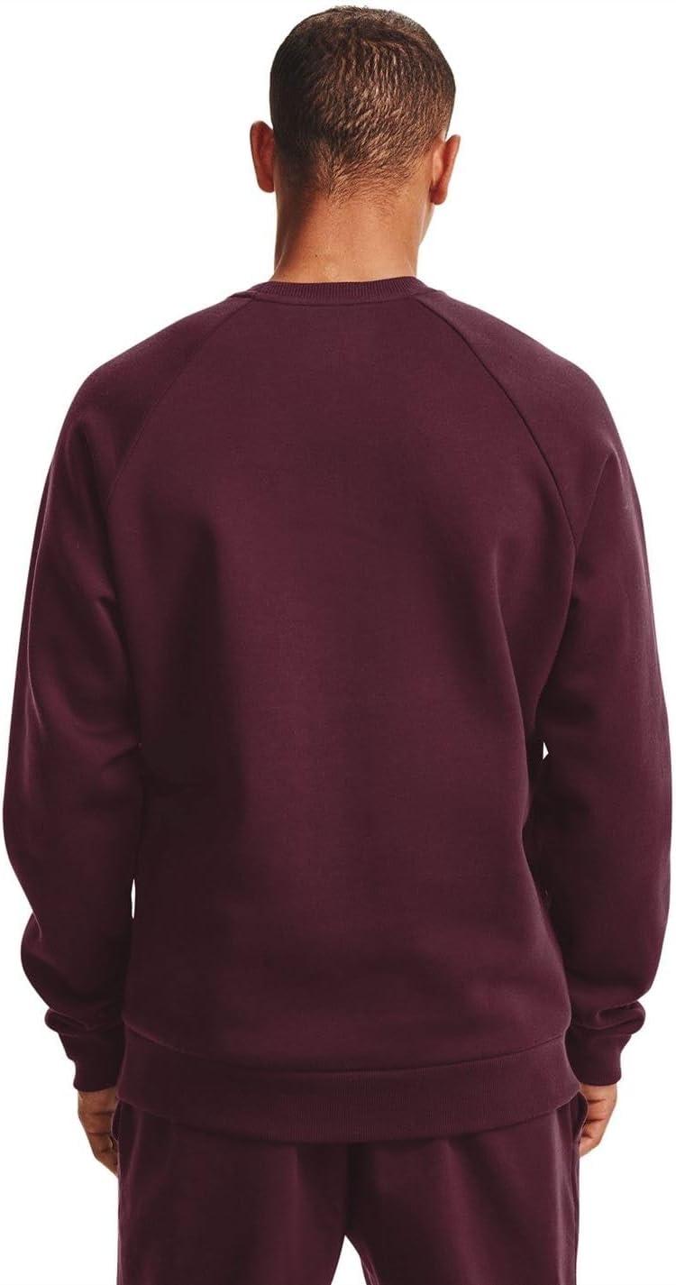 imageUnder Armour Mens Rival Fleece CrewDark Maroon 600Onyx White