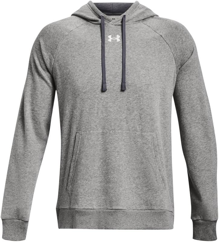 imageUnder Armour Mens Rival Fleece Hoodie025 Castlerock Light Heather   White
