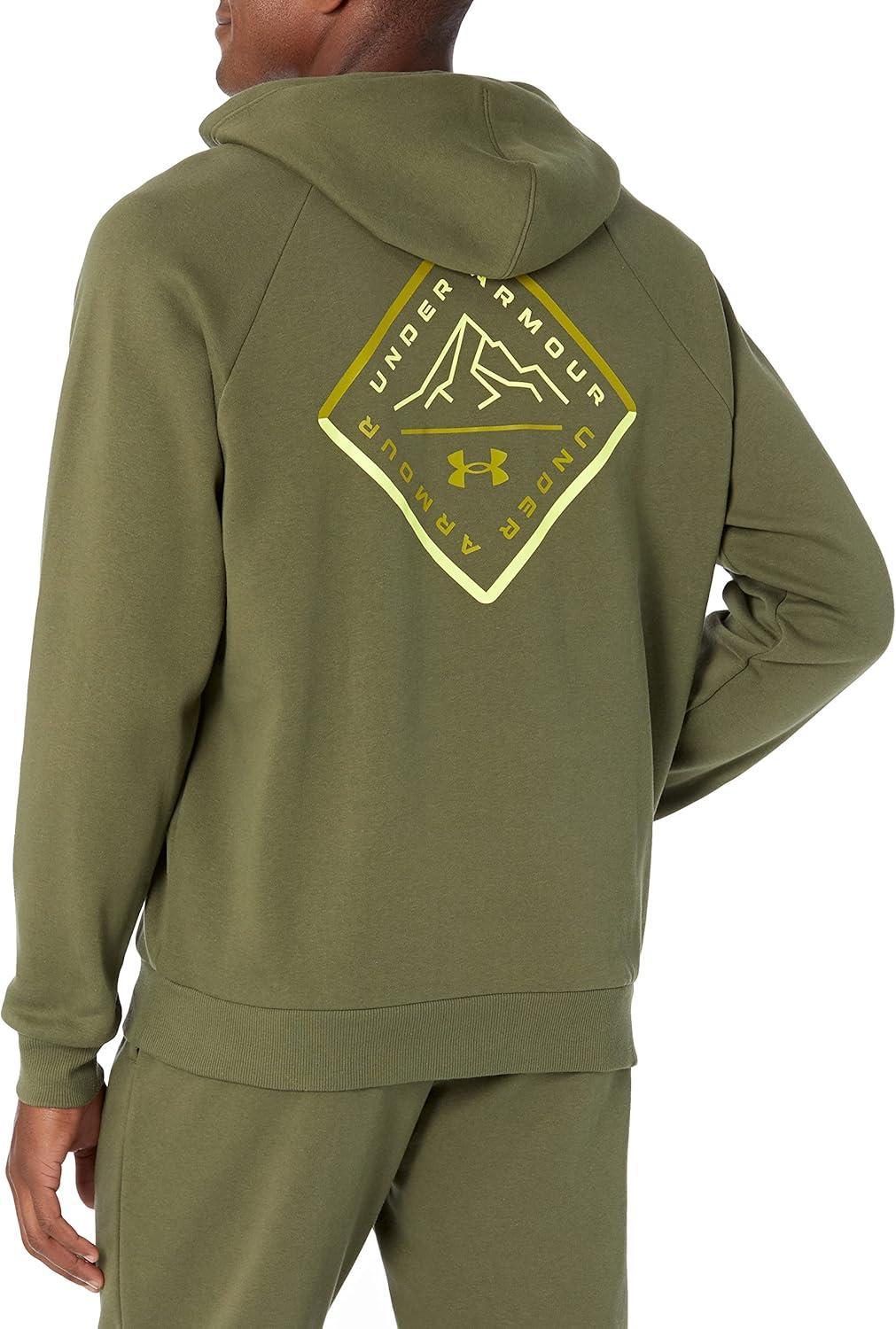 imageUnder Armour Mens Rival Fleece Hoodie390 Marine Od Green   Green Tonic