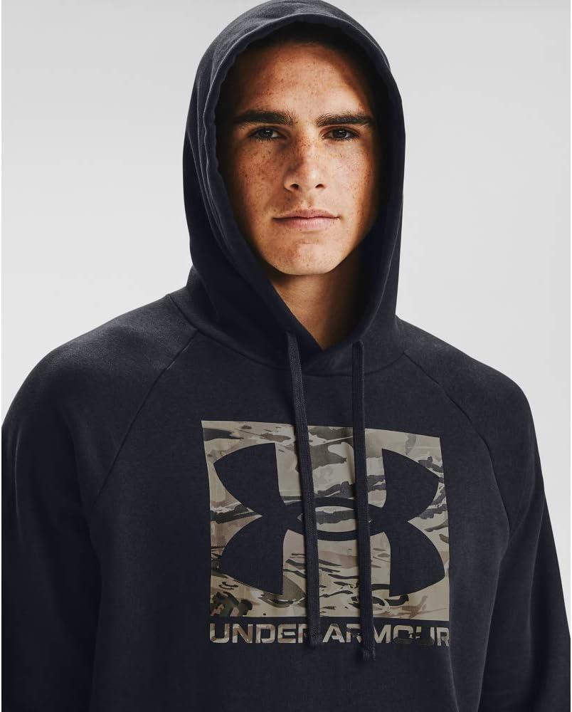 imageUnder Armour Mens Rival Fleece HoodieBlack 001Ua Barren Camo