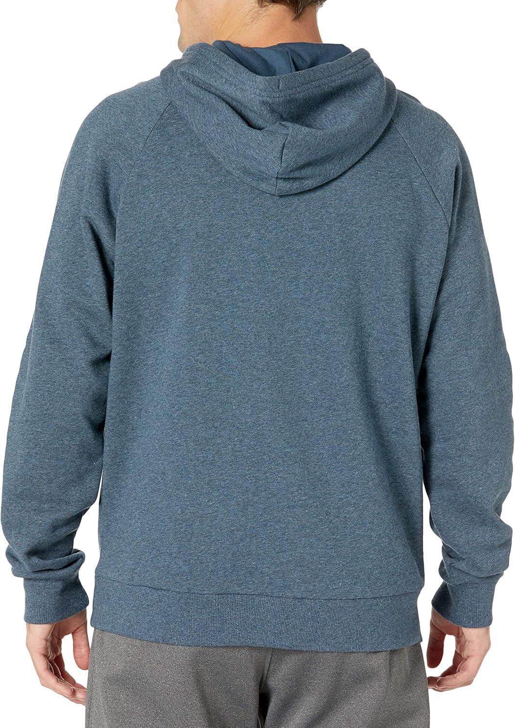 imageUnder Armour Mens Rival Fleece HoodieMechanic Blue Light Heather 468Onyx White