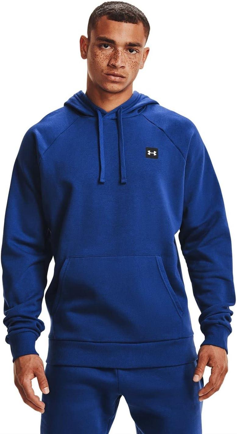 imageUnder Armour Mens Rival Fleece HoodieTech Blue 432Onyx White