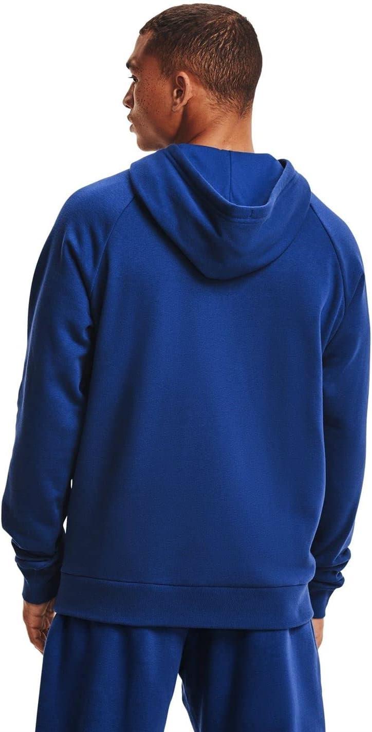 imageUnder Armour Mens Rival Fleece HoodieTech Blue 432Onyx White