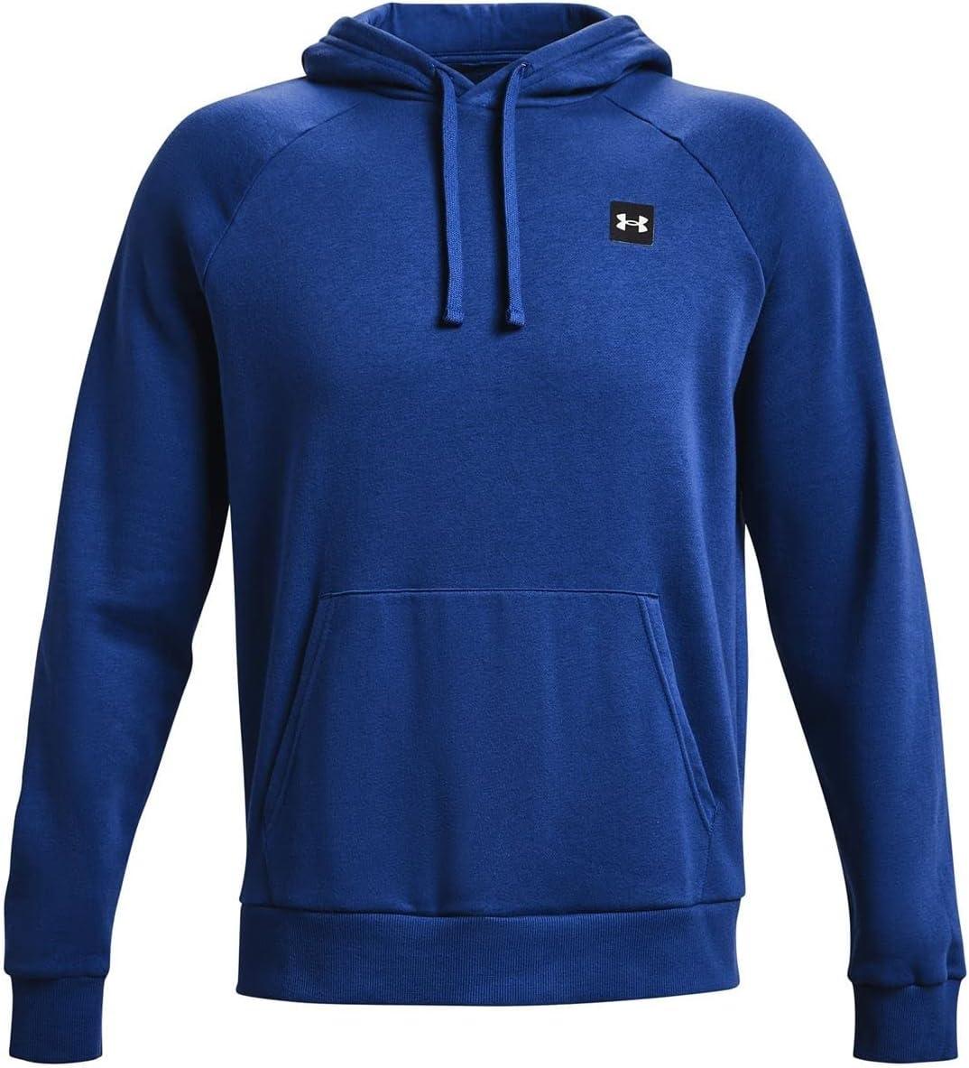imageUnder Armour Mens Rival Fleece HoodieTech Blue 432Onyx White