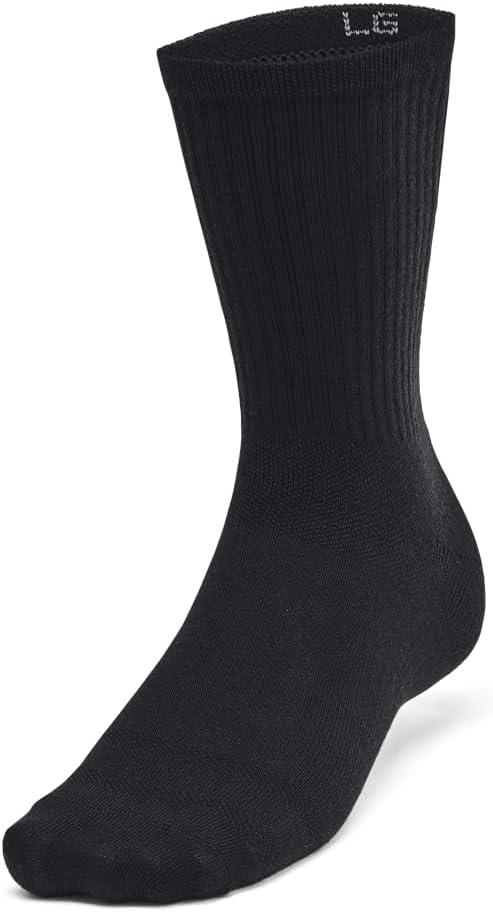 imageUnder Armour Unisex Adult Essential Crew Socks 6Pack001 Black  Black  Castlerock
