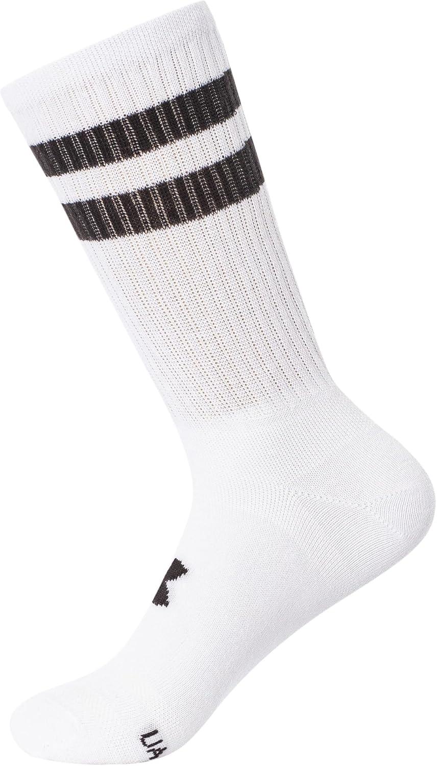 imageUnder Armour Unisex Adult Essential Crew Socks 6Pack101 White  White  Black