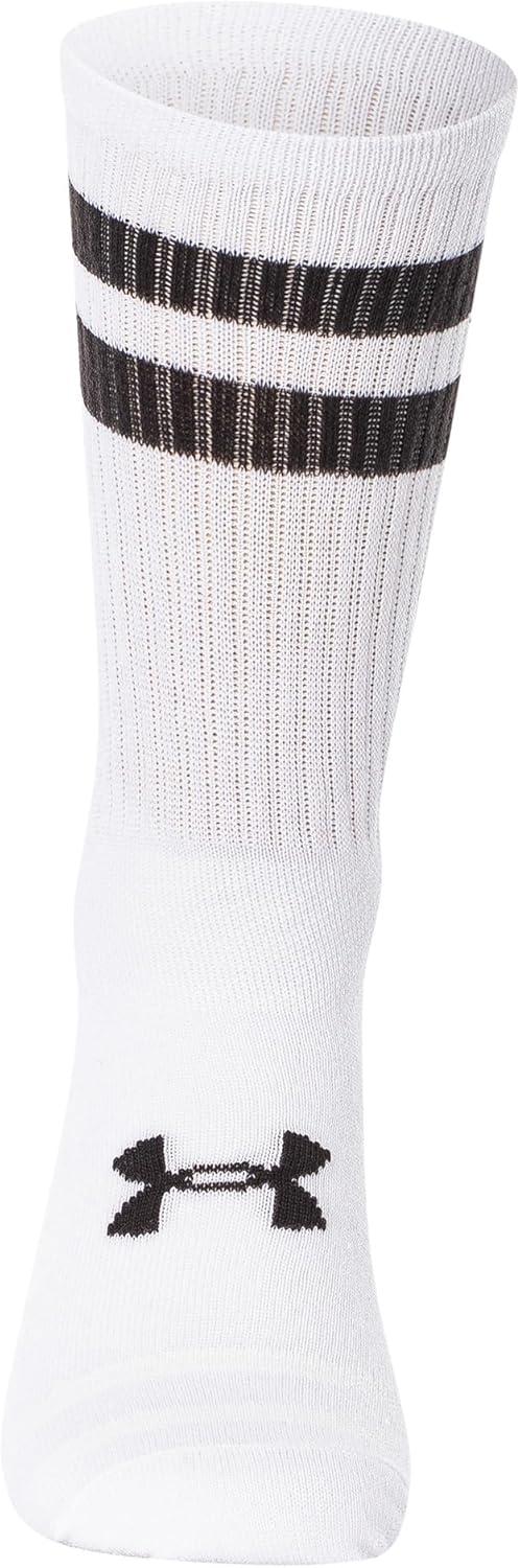 imageUnder Armour Unisex Adult Essential Crew Socks 6Pack101 White  White  Black