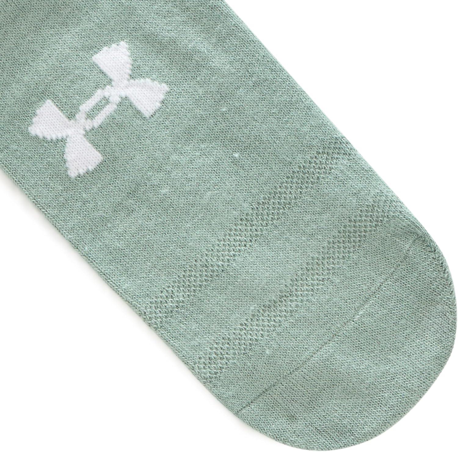 imageUnder Armour Unisex Adult Essential Crew Socks 6Pack377 Hydro Green  Hydro Green  White