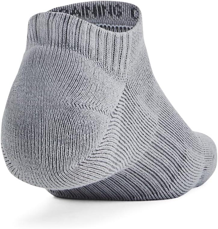 imageUnder Armour Unisex Adult Training Cotton No Show Socks 3Pack035 Steel  White  Black