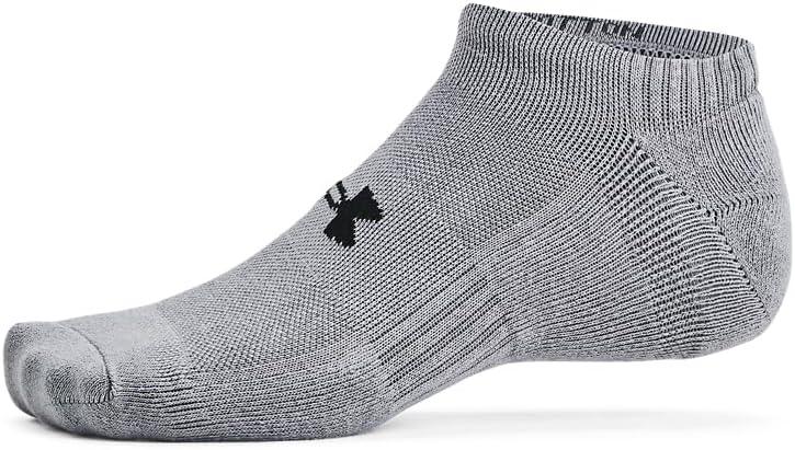 imageUnder Armour Unisex Adult Training Cotton No Show Socks 3Pack035 Steel  White  Black