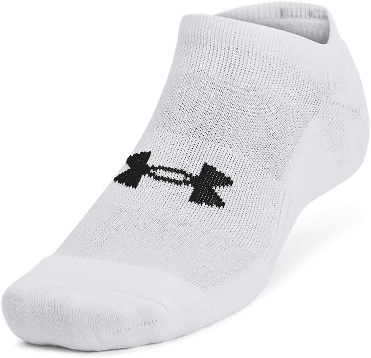 imageUnder Armour Unisex Adult Training Cotton No Show Socks 3Pack100 White  White  Black
