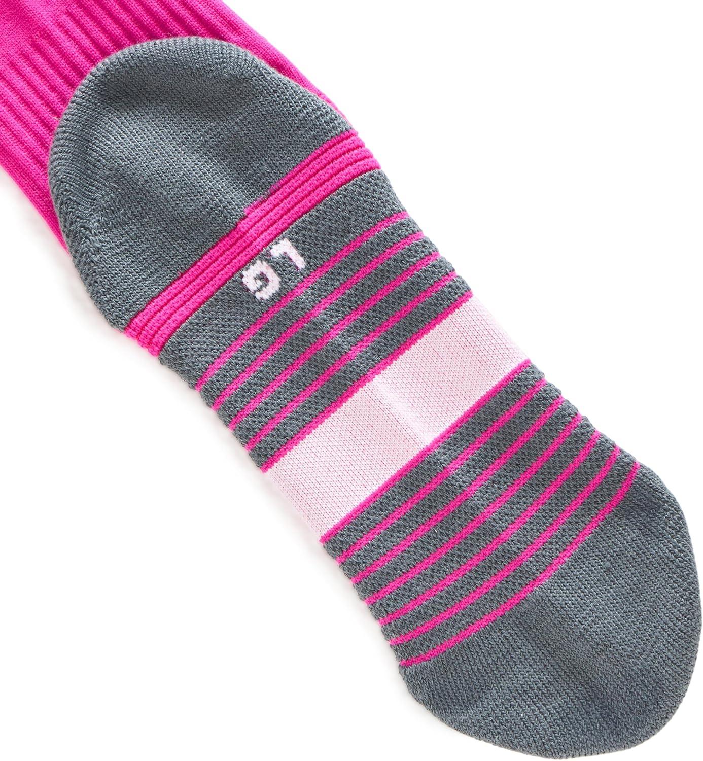 imageUnder Armour Unisex Magnetico Over the Calf Socks654 Tropic Pink  Pitch Gray  White