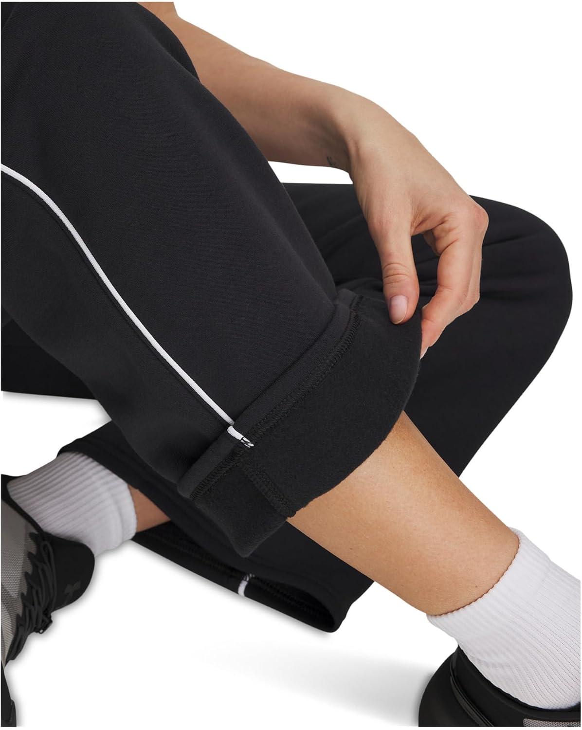 imageUnder Armour Womens Rival Fleece Piped PantsBlackWhite