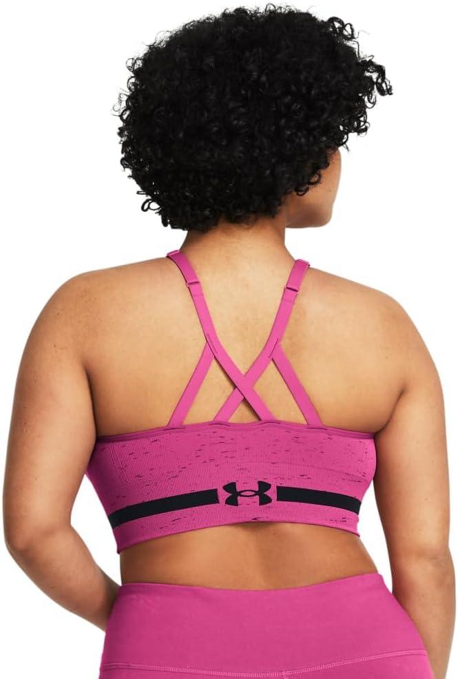 imageUnder Armour Womens Seamless Low Long Bra686 Astro Pink   Black