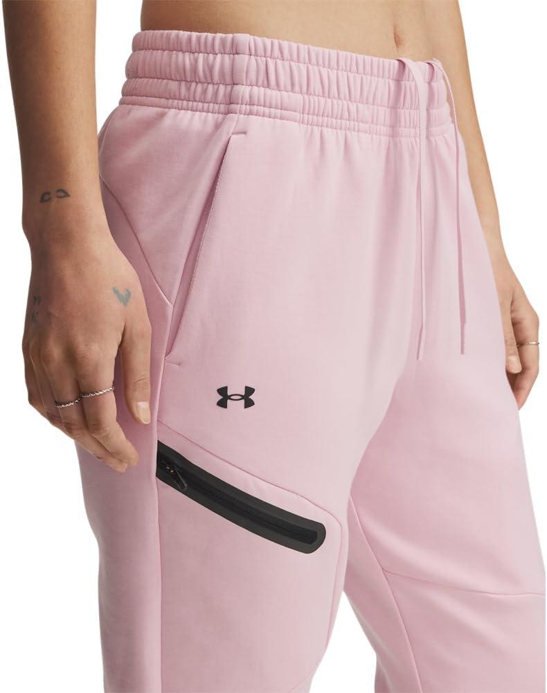 imageUnder Armour Womens Unstoppable Fleece Joggers647 Prime Pink   Black