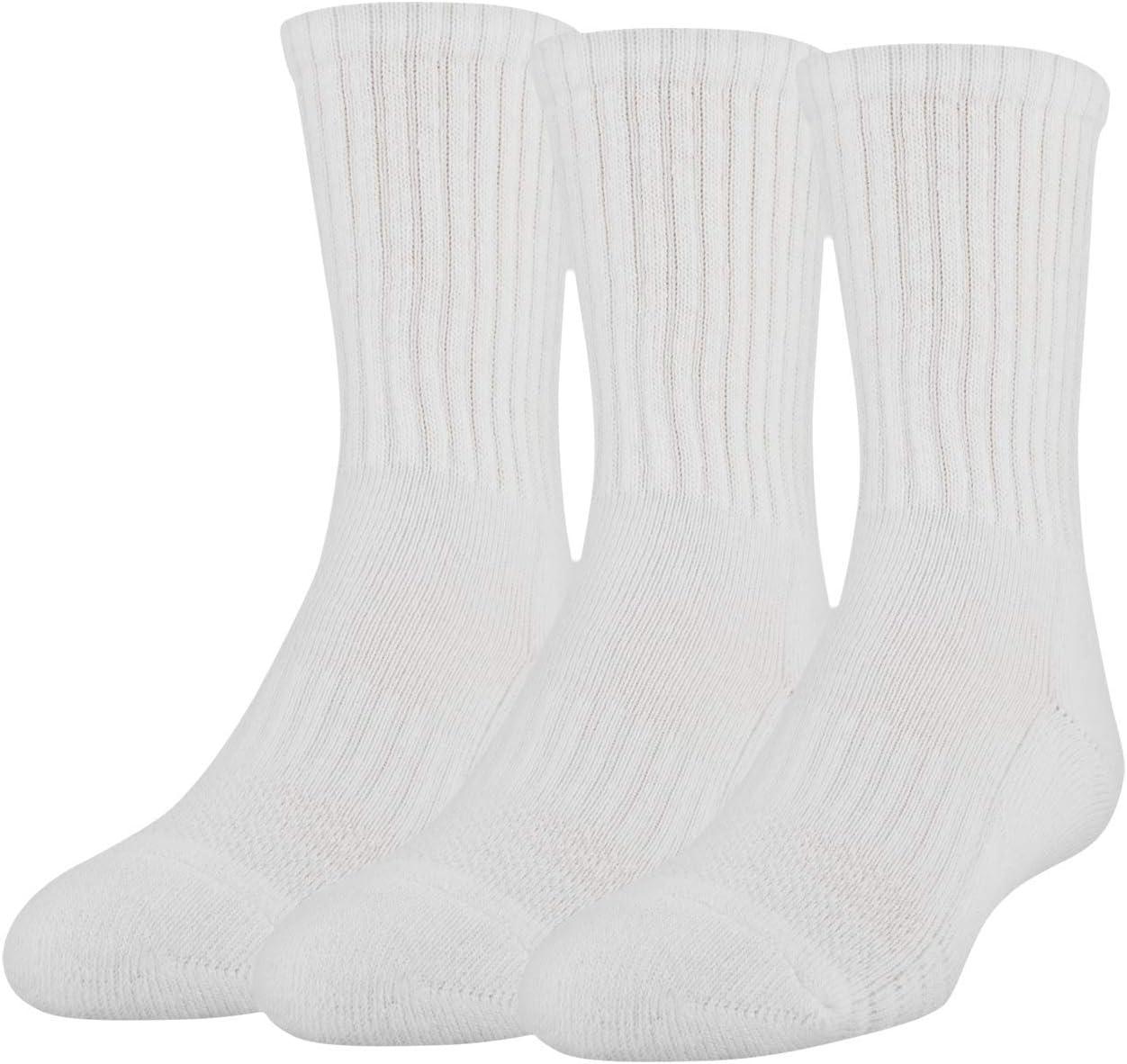 imageUnder Armour Youth Training Cotton Crew Socks MultipairsWhite 3pairs