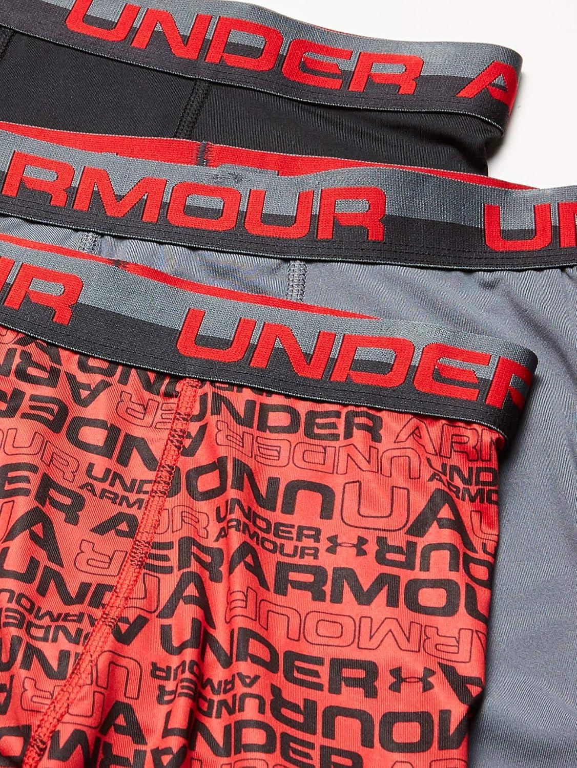 imageUnder Armour boys Performance Boxer Briefs Lightweight ampamp Smooth Stretch FitPitch Gray