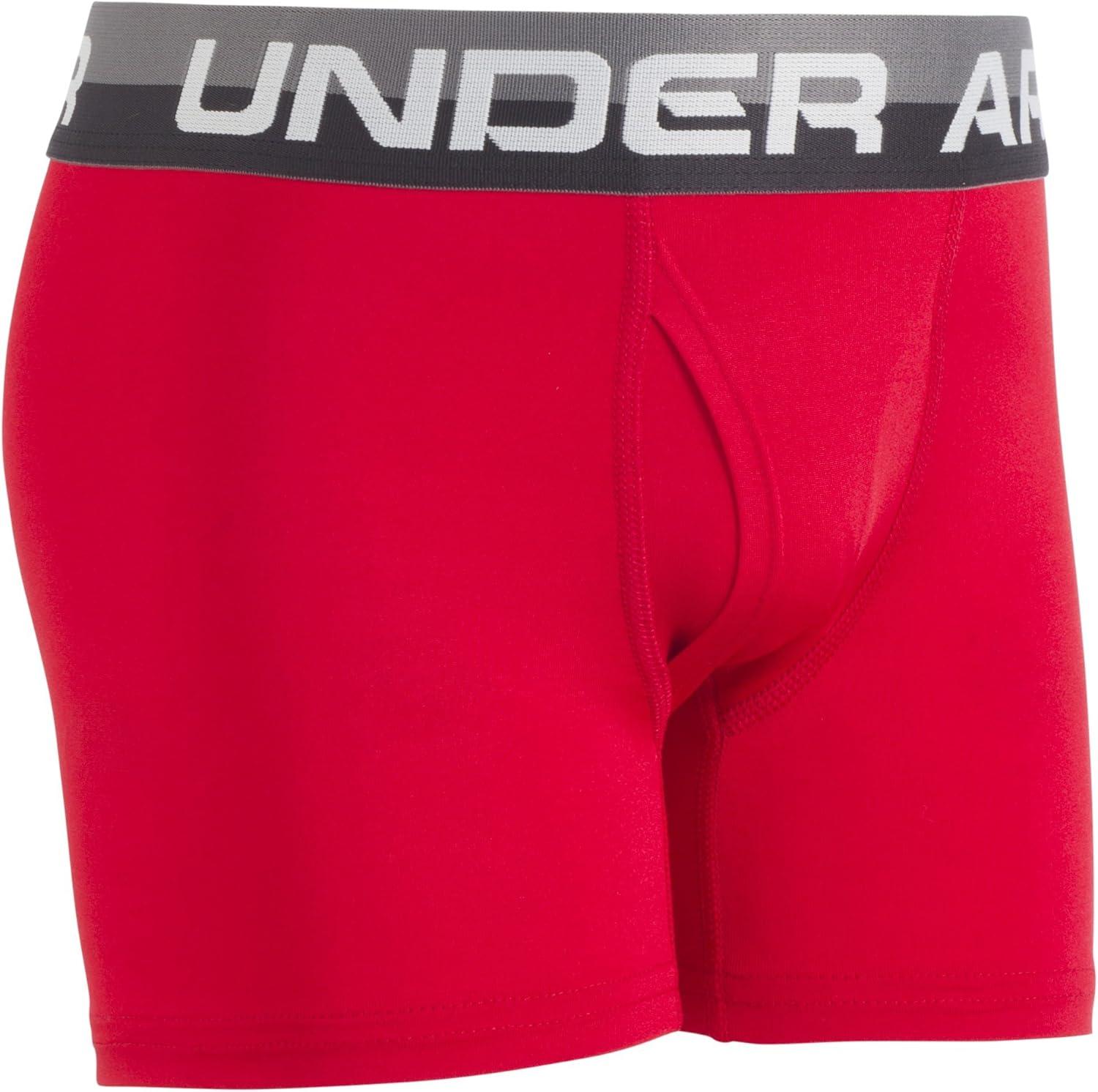 imageUnder Armour boys Performance Boxer Briefs Lightweight ampamp Smooth Stretch FitRedBlack