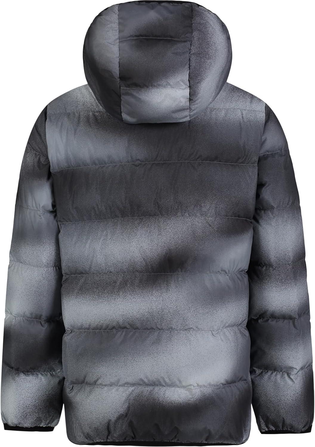 imageUnder Armour boys Pronto Colorblock Puffer Jacket Midweight Zip Up Closure Repels WaterBlack Gradient