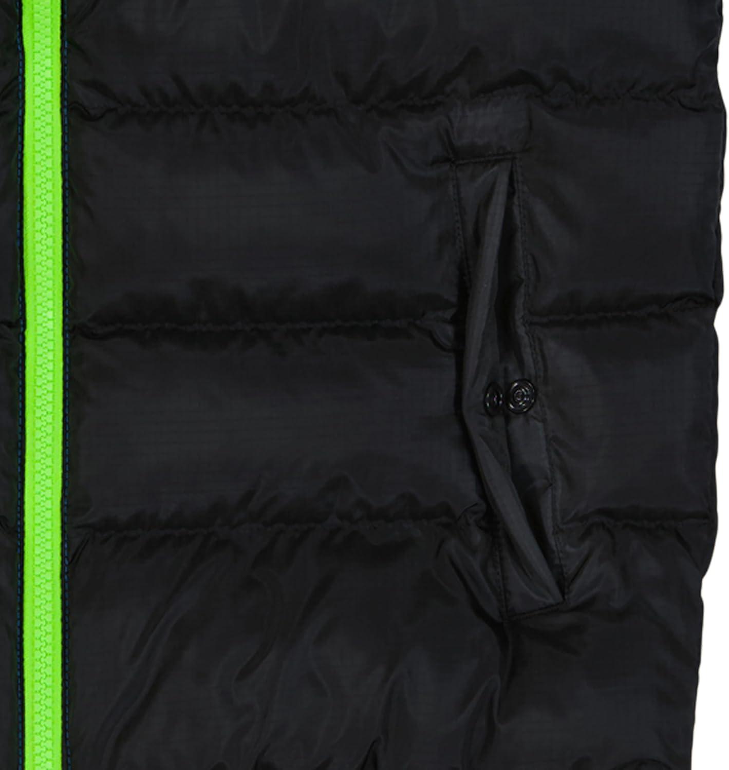 imageUnder Armour boys Pronto Colorblock Puffer Jacket Midweight Zip Up Closure Repels WaterBlue Atlantis Colorblock