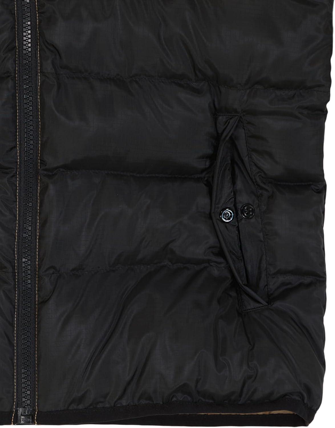 imageUnder Armour boys Pronto Colorblock Puffer Jacket Midweight Zip Up Closure Repels WaterCamel Colorblock