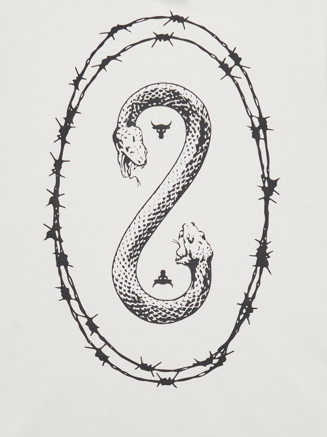 imageUnder Armour mens Project Rock Snake Sleeveless Hoodie114 White Clay  Black  White