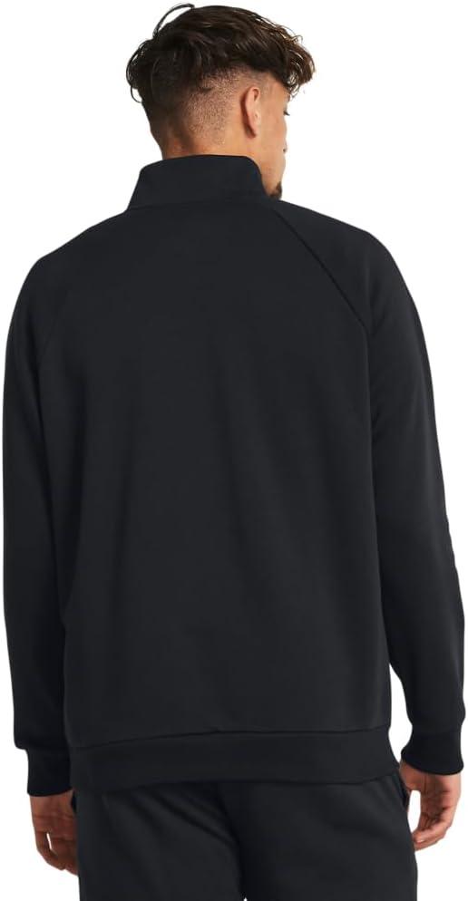 imageUnder Armour mens Rival Fleece Quarter Zip001 Black   White