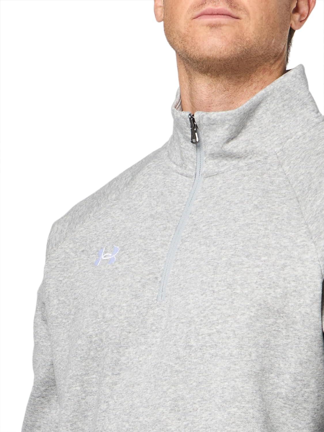 imageUnder Armour mens Rival Fleece Quarter Zip012 Mod Gray Light Heather   White